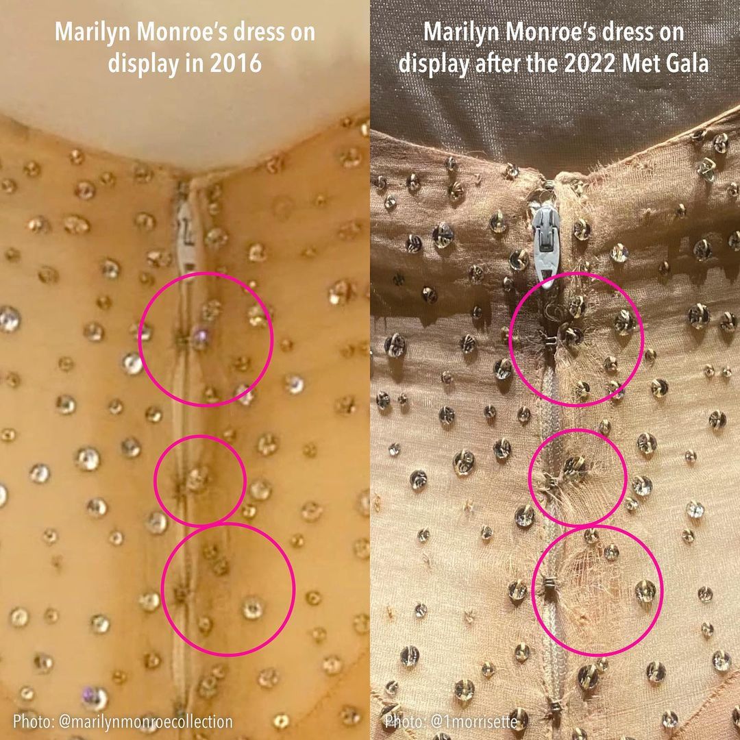 marilyn monroe dress ruined