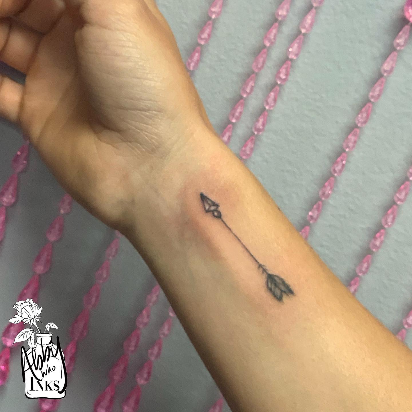 Tattoo tagged with: fine line, small, black, arrow, tiny, native american,  little, wrist, east, weapon | inked-app.com