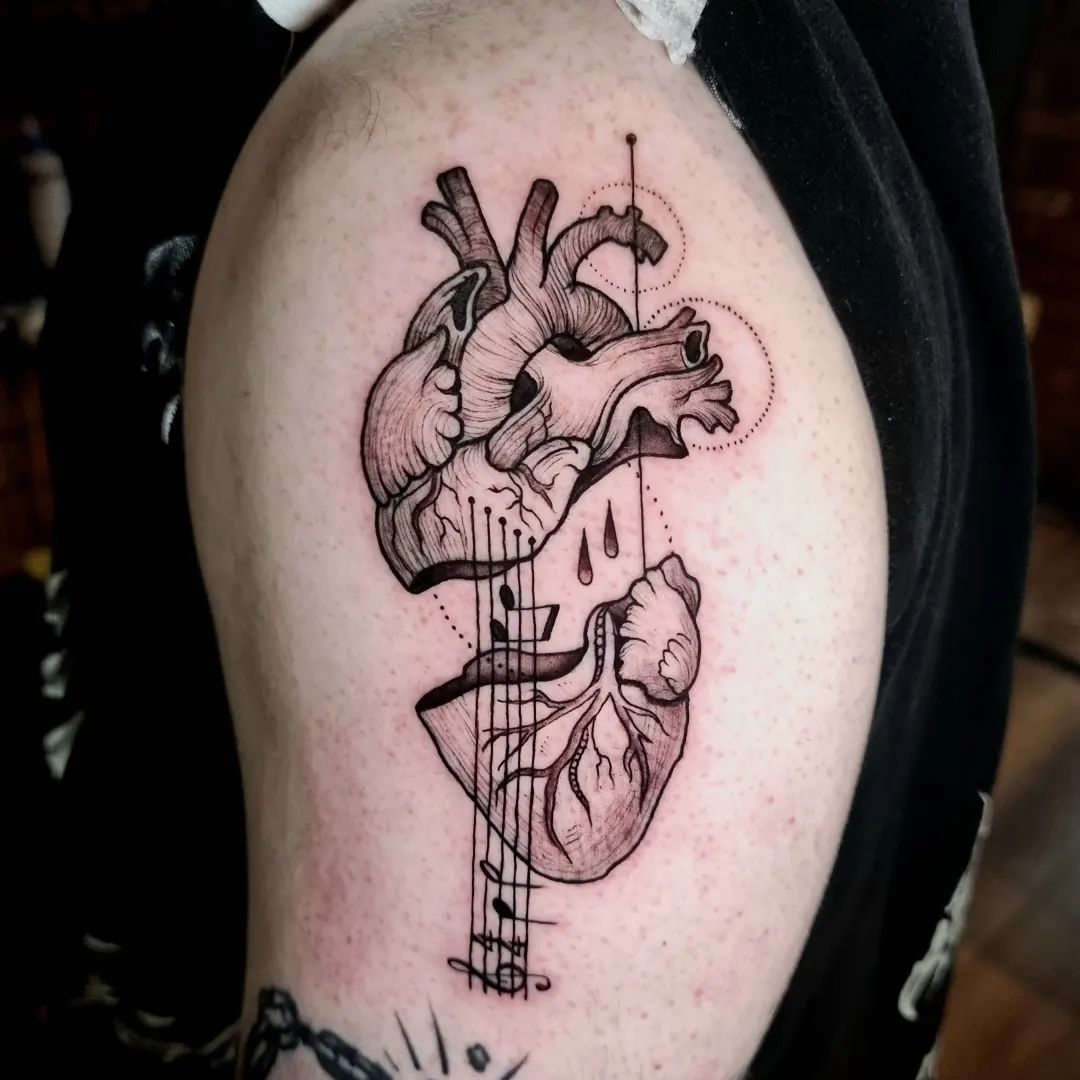 Music Tattoo Heart  ClipArt Best