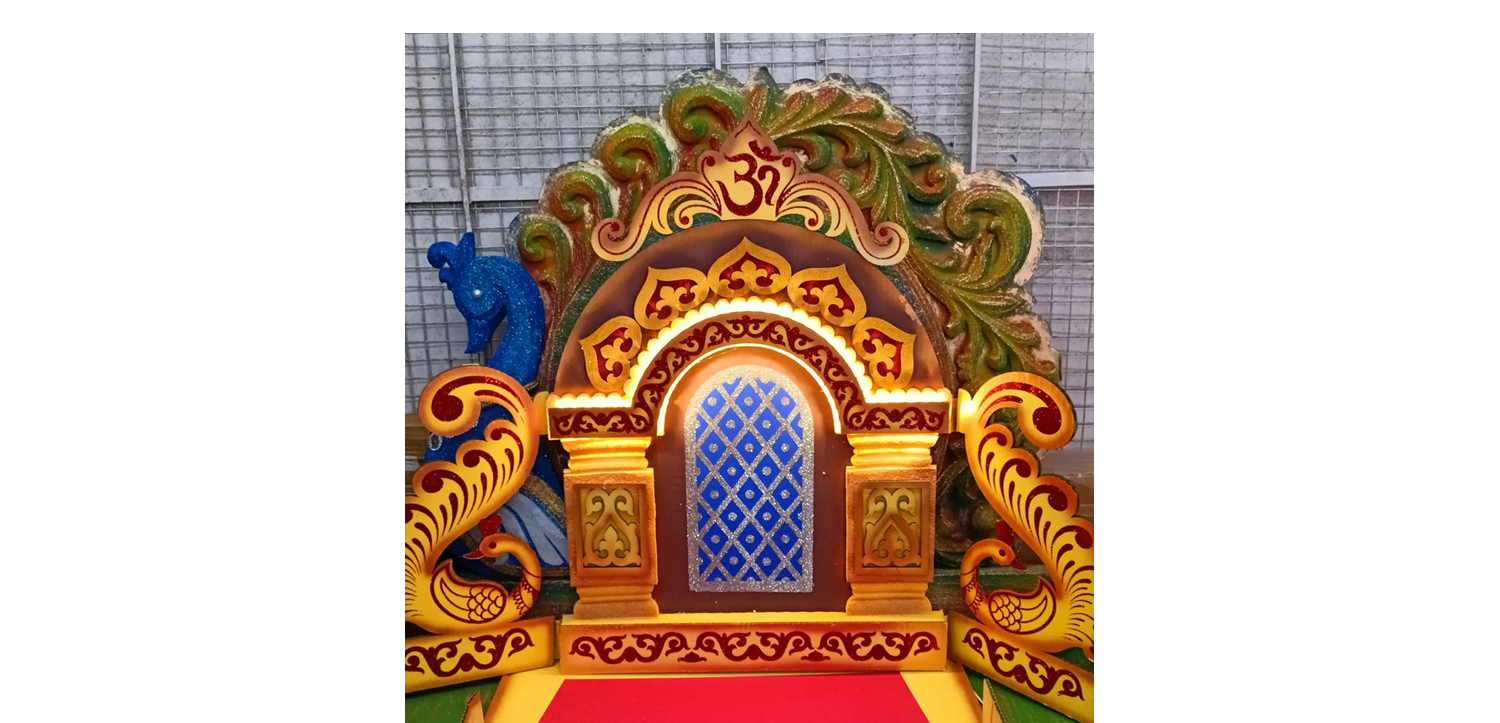 Ganpati Decoration At Home | Ganpati Decoration Idea | Ganpati Decoration -  YouTube