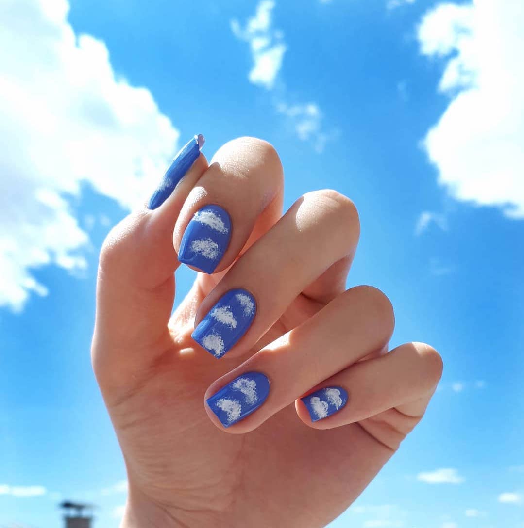Cloud nail art with Pretty Serious Undercover Mermaid | Lab Muffin Beauty  Science