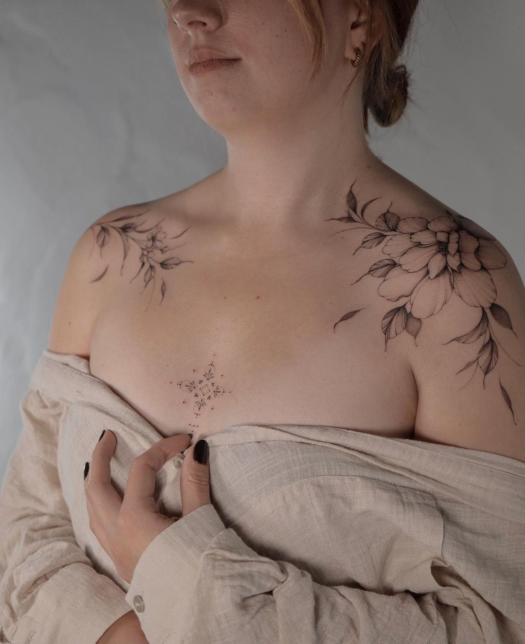 simple but elegant small tattoo under breast.