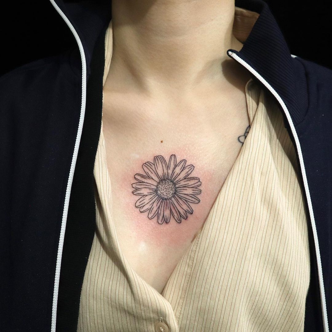 Flower Tattoos On Chest 76 Beautiful And Trendy Flower Tattoo Designs