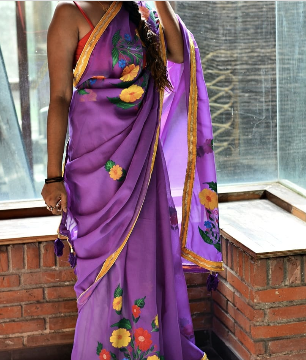Purple Color Designer Party Wear Lehenga Saree, लहंगा साड़ी - Ahesas  Fashion, Surat | ID: 2851608619697