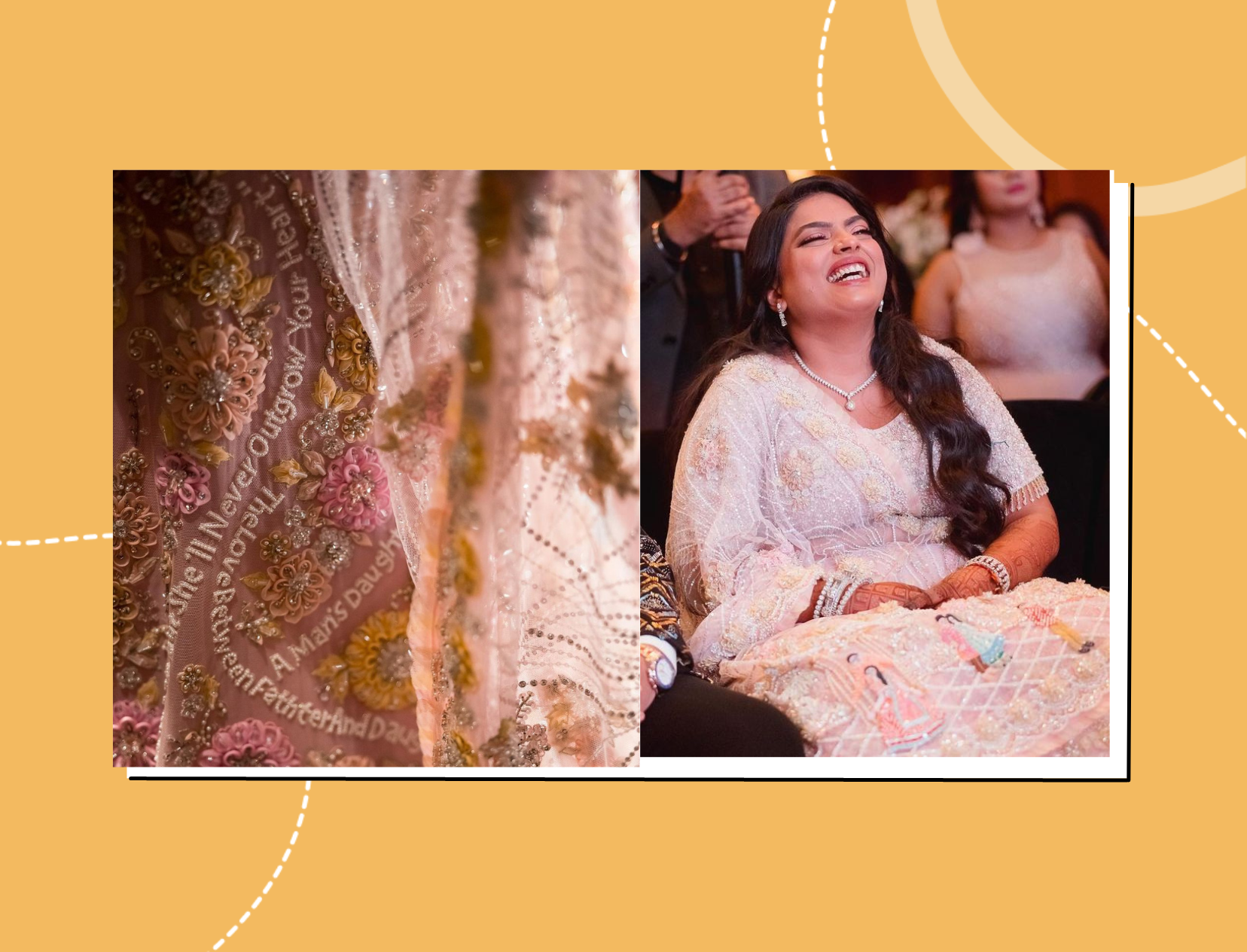 This Bride’s 3D Floral Lehenga Had A Special Message For Her Father