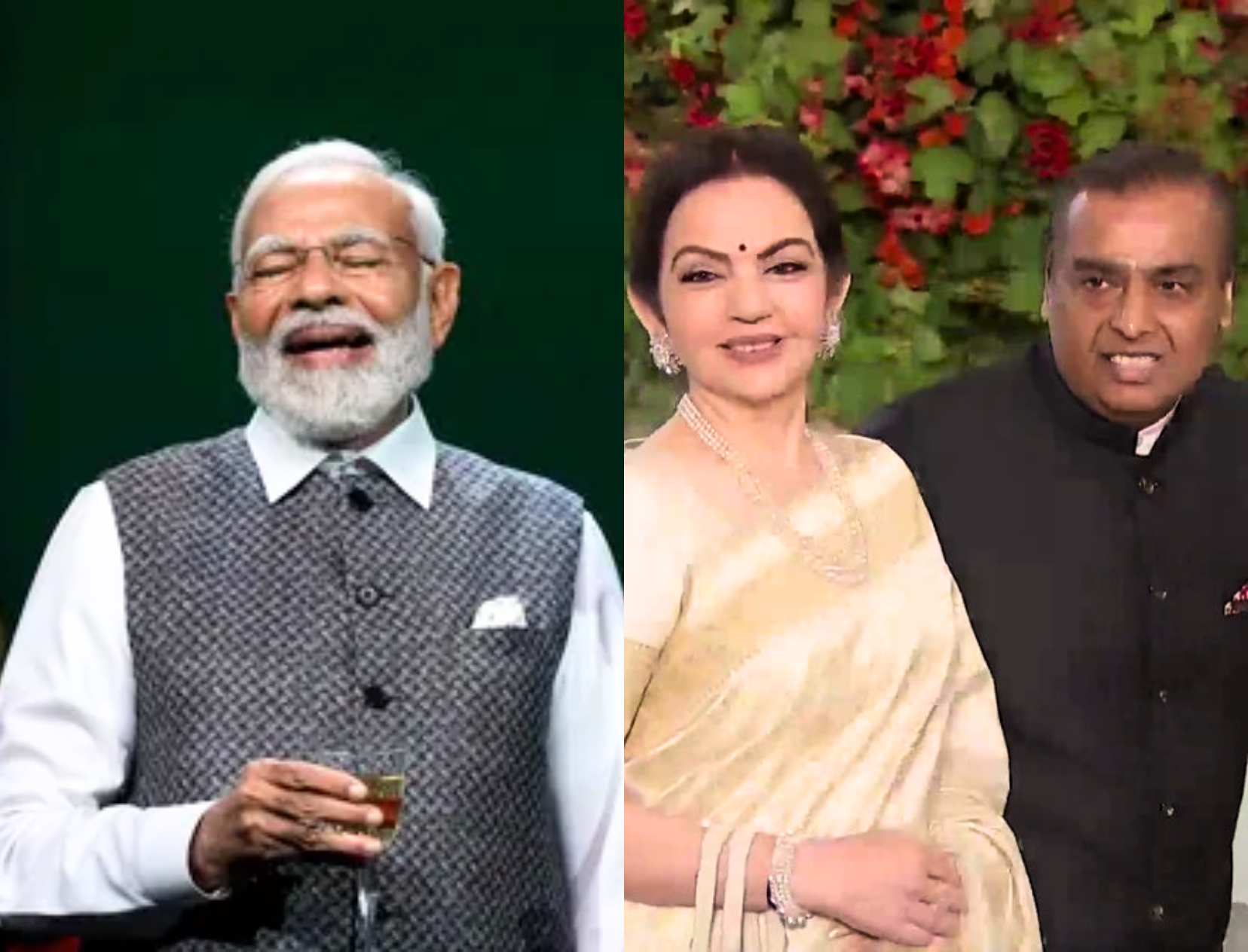 OMG! Nita &amp; Mukesh Ambani Made A Stunning Entry At PM Modi&#8217;s US State Dinner