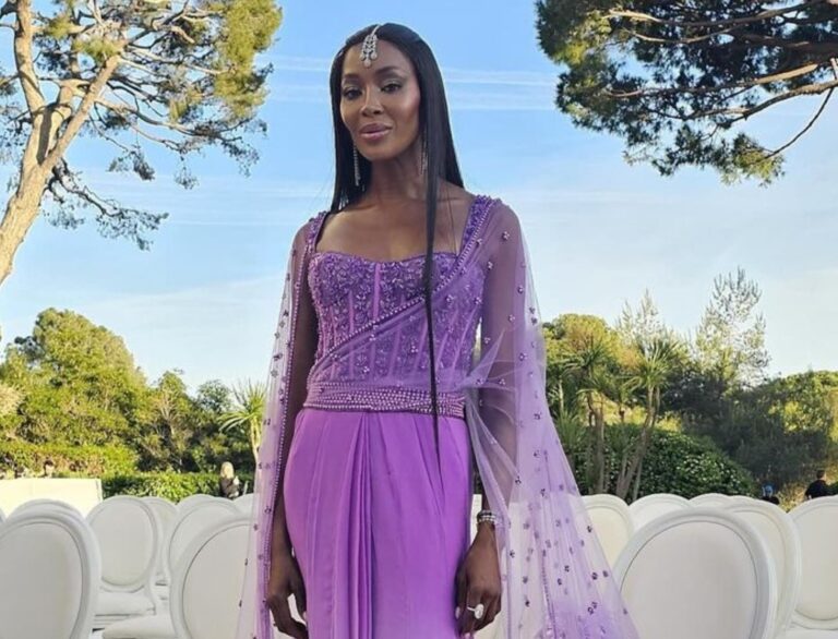 Naomi Campbell Wore A Manish Malhotra Saree-Gown &amp; It&#8217;s The Perfect Wedding Guest Outfit
