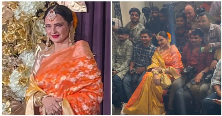 Not Just A Poser: Rekha&#8217;s Chat With The Paps At MM&#8217;s Diwali Bash Is The Sweetest Ever