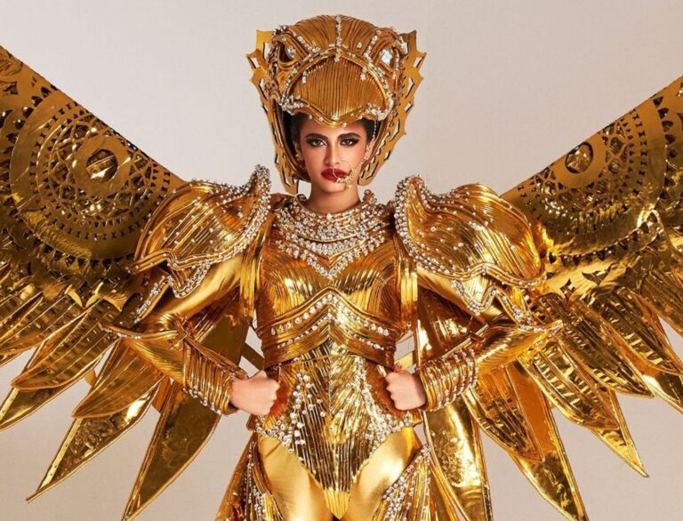 A Closer Look At Miss Universe India, Rhea Singha&#8217;s &#8216;Golden Bird&#8217; Costume That Stole The Show!